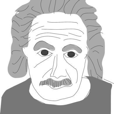 Zeichnung von Albert Einstein