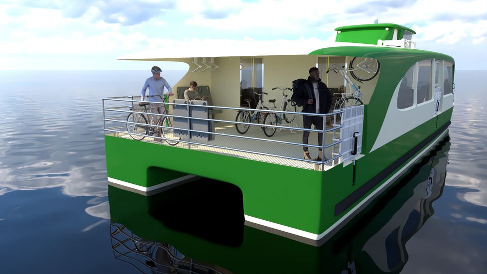 Grafik einer Personef&auml;hre. das Bild zeigt die hintere Seite