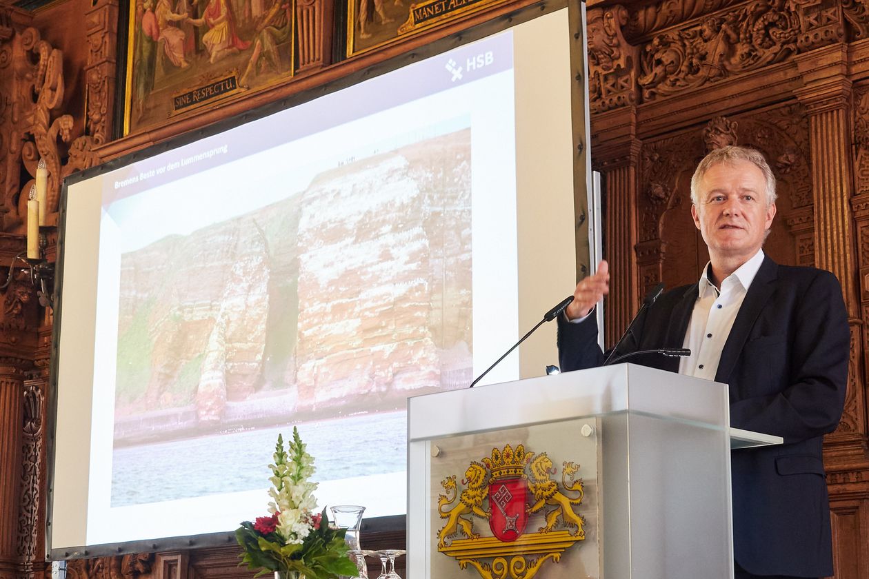 Prof. Pawlik auf einer Rednerbühne