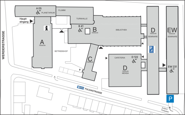 Lageplan Campus Werderstraße