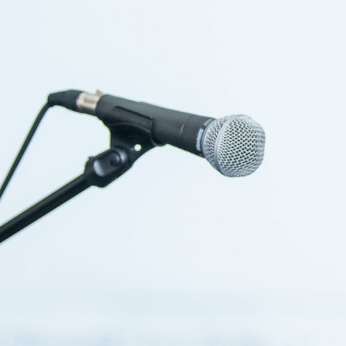 Ein Mikrofon.