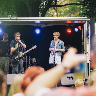 Bühnenauftritt auf der Breminale.