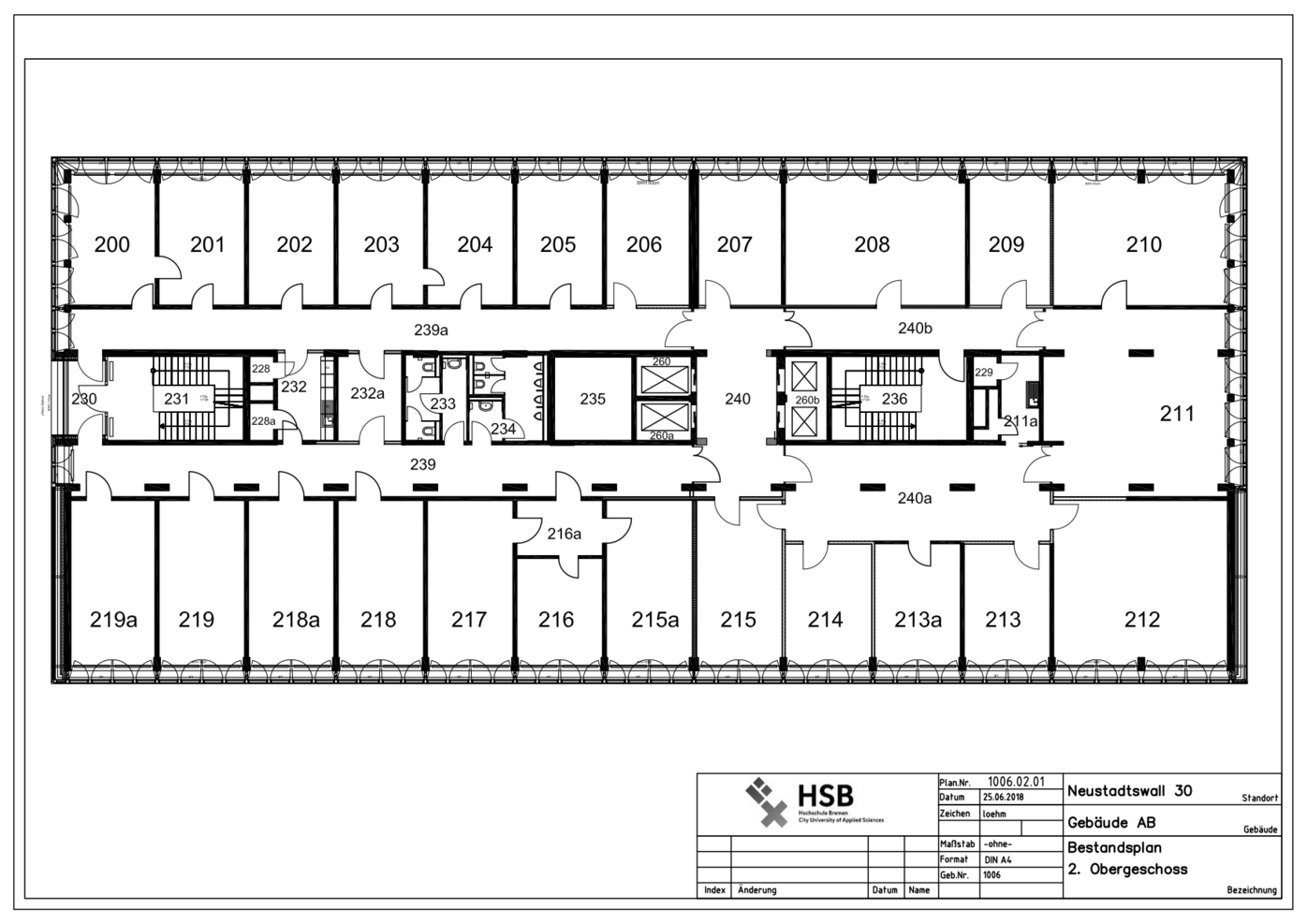 Campus Neustadtswall - Lageplan - AB-Gebäude - 2. OG