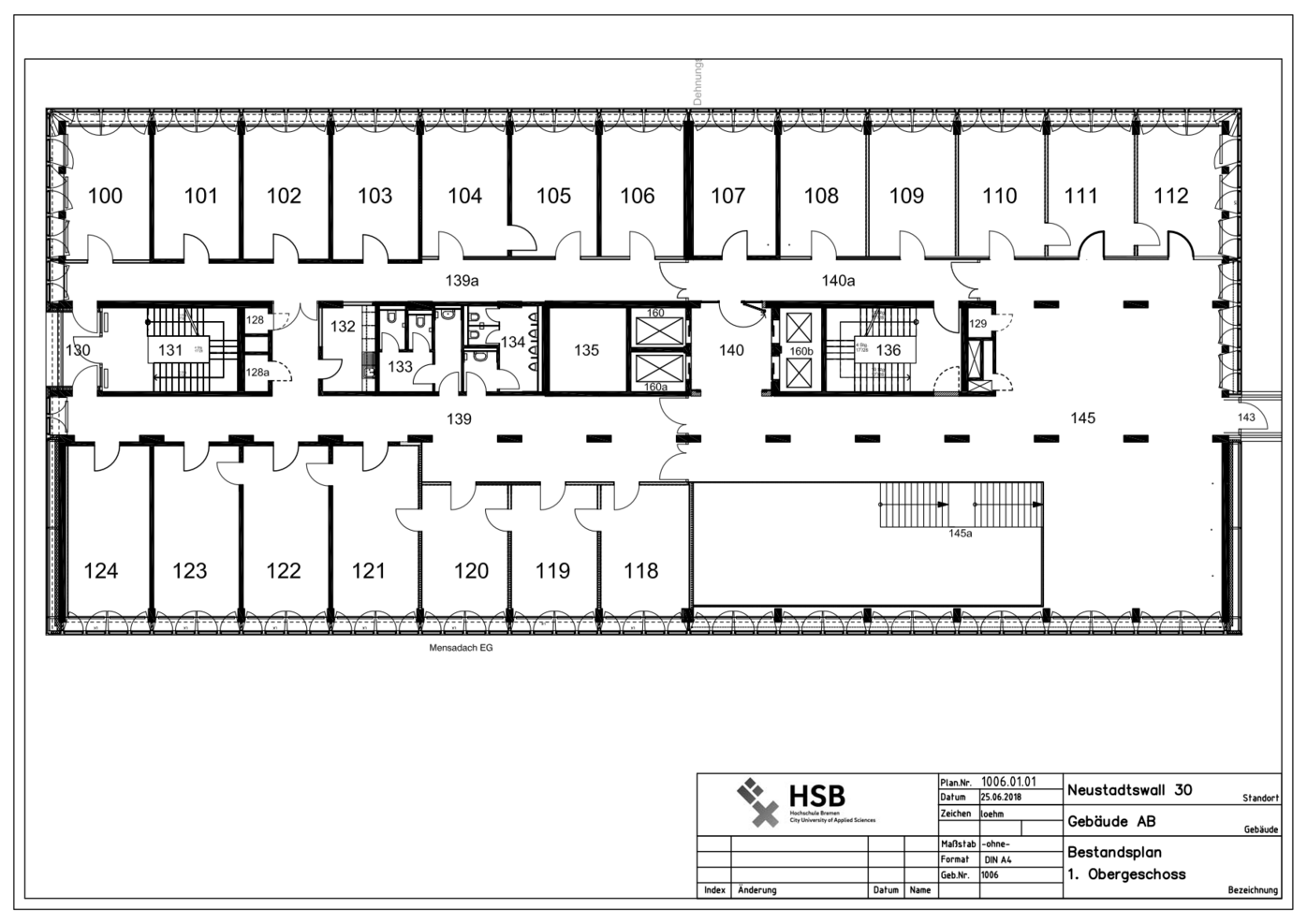 Campus Neustadtswall - Lageplan - AB-Gebäude - 1. OG