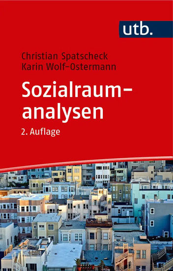 Das Cover ist in zwei Hälften unterteilt. Auf der oberen Hälfte steht der Titel des Buches auf rotem Untergrund. Im unteren Bereich ist ein Foto von einer eng besiedelten Wohngegend. 