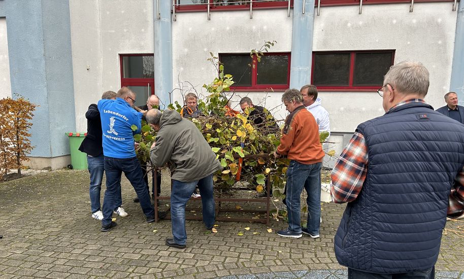 Praktiker-Tag für Sachsen-Anhalt in Staßfurt am 08.11.2025, Foto-5, Motiv: Totholz bündeln 4