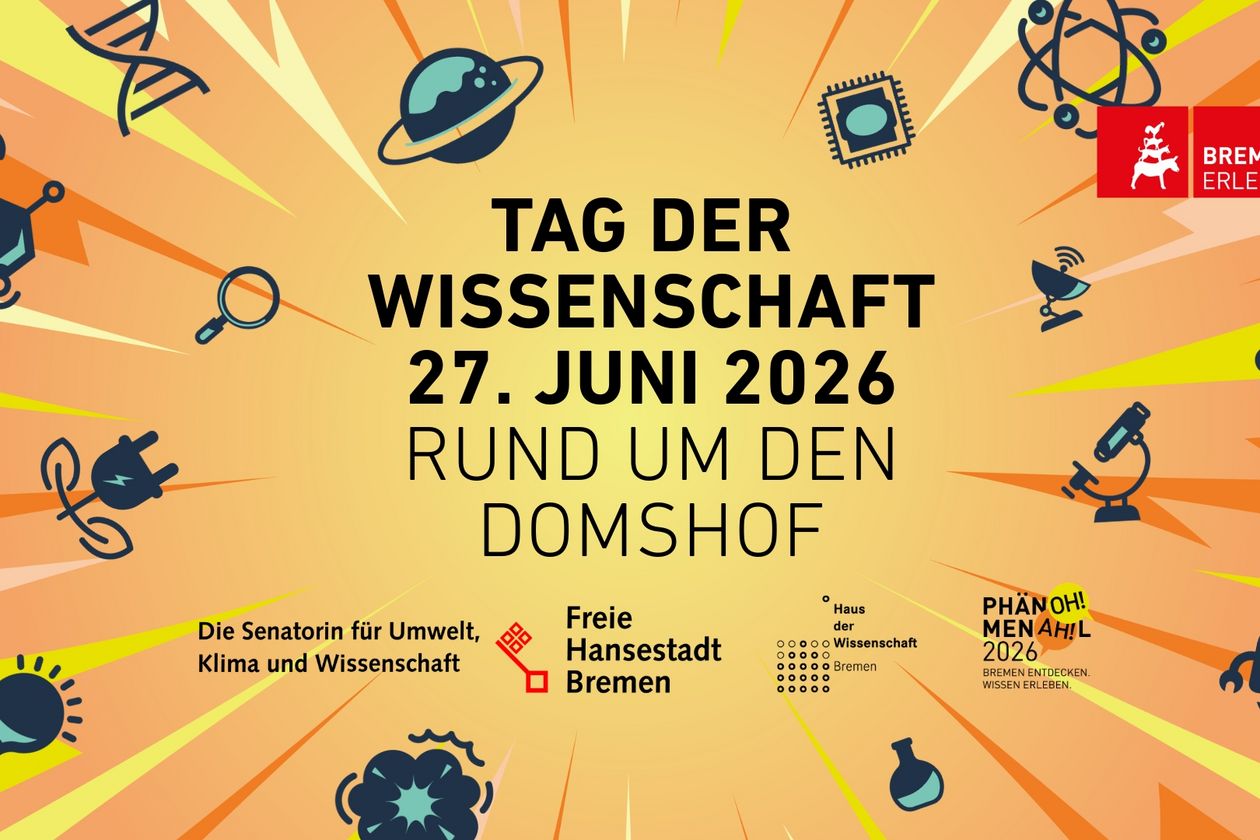 Das Plakat zum Tag der Wissenschaft mit Ort und Datum