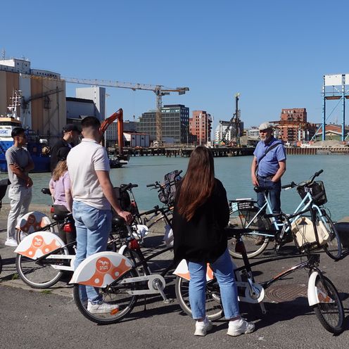 Radtour der Studierenden auf der Exkursion nach Malm&ouml;. Foto: HSB
