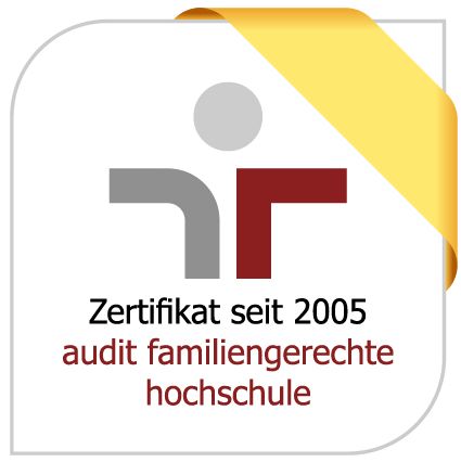Zertifikats berufundfamilie Zertifikat seit 2005 - audit familiengerechte Hochschule