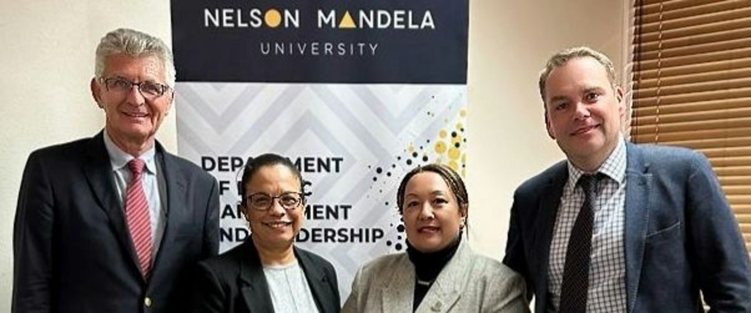 vlnr: Prof. Dr. Gerd Schwandner (Nairobi), Prof. Dr. Enaleen Draai (Nelson Mandela University), Dr. Amina Jakoet-Salie (Nelson Mandela University), Prof. Dr. Rainer Lisowski (Bremen)