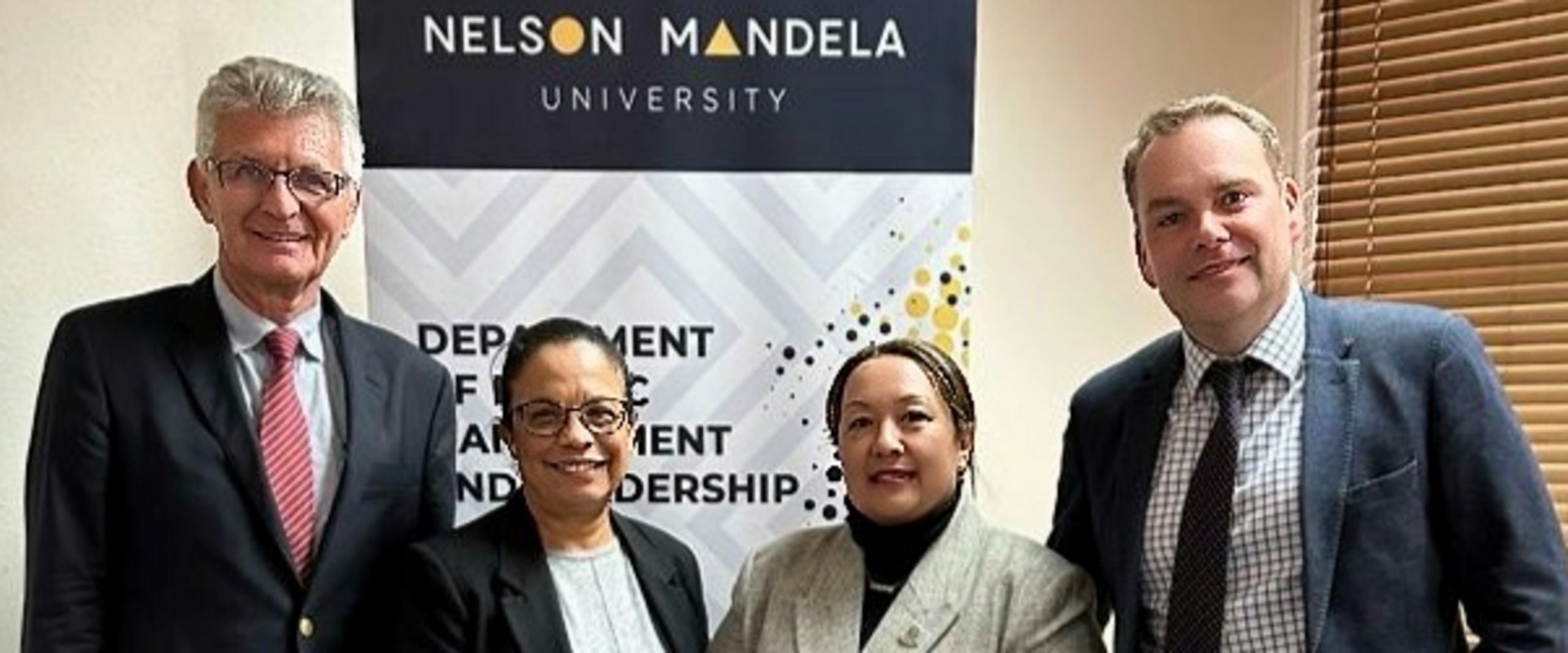 vlnr: Prof. Dr. Gerd Schwandner (Nairobi), Prof. Dr. Enaleen Draai (Nelson Mandela University), Dr. Amina Jakoet-Salie (Nelson Mandela University), Prof. Dr. Rainer Lisowski (Bremen)