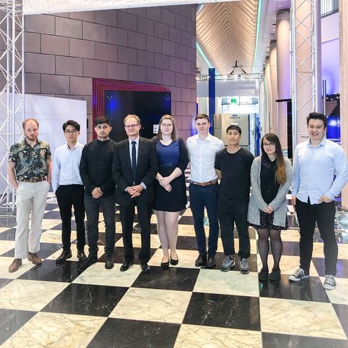 Exkursionsteilnehmer:innen bei der BLG-Hauptversammlung.