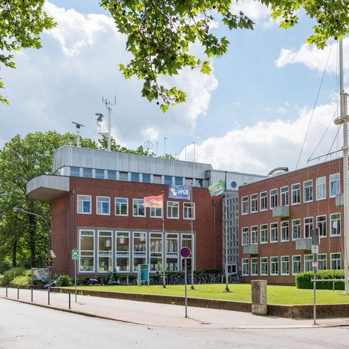 Au&szlig;enansicht des A-Geb&auml;udes in der Werderstra&szlig;e.