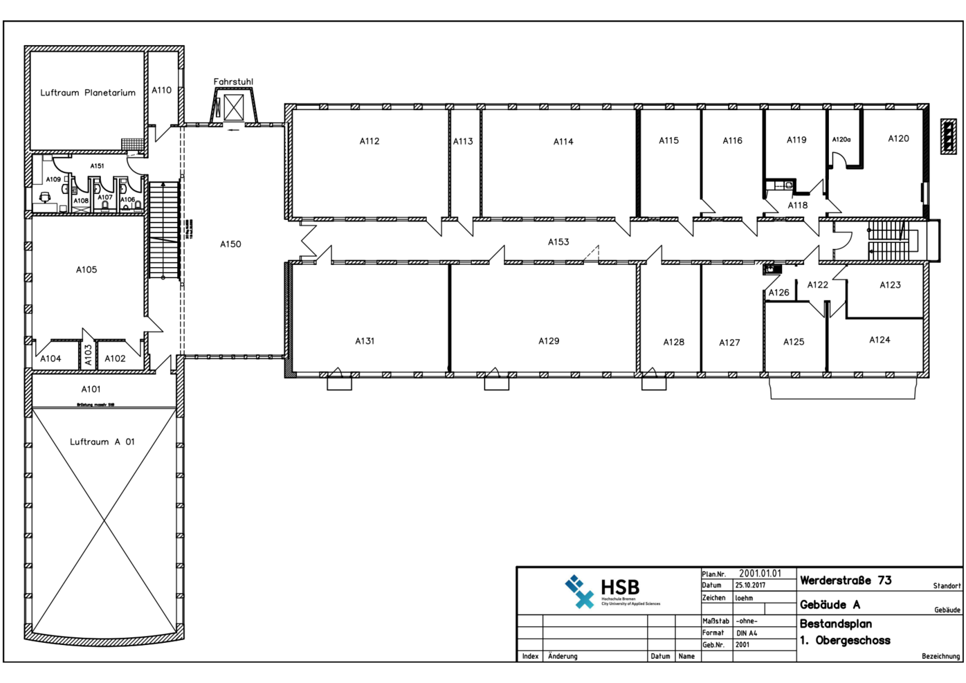 Campus Werderstraße - Lageplan - 1. Obergeschoß