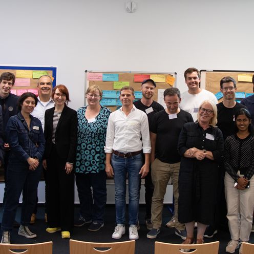 Gruppenbild vom IGNITION–Workshop "Zündende Ideen“ Gruppenbild mit 20 Personen vom IGNITION–Workshop "Zündende Ideen“