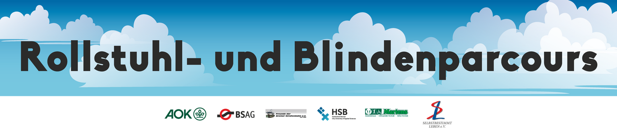 Banner Banner Rollstuhl- und Blindenparcours