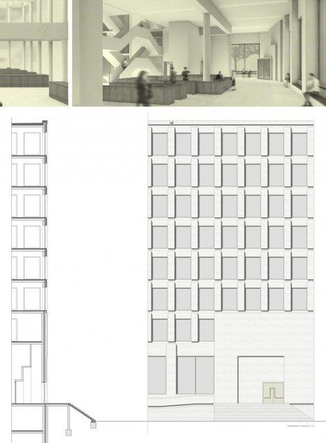 2. Preis | Janine Behrens / Jesse Henrik Rahn: Was darf ein Gerichtsgebäude sein? Gerichtsgebäude Frankfurt am Main