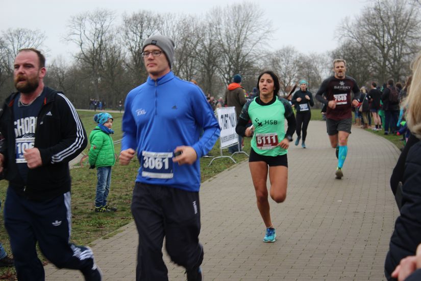 Die Gruppe von L&auml;ufern auf der Strecke.