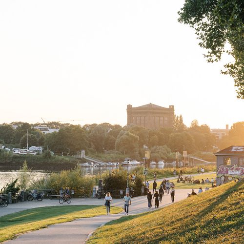 Bremen Osterdeich Sonnenuntergang
