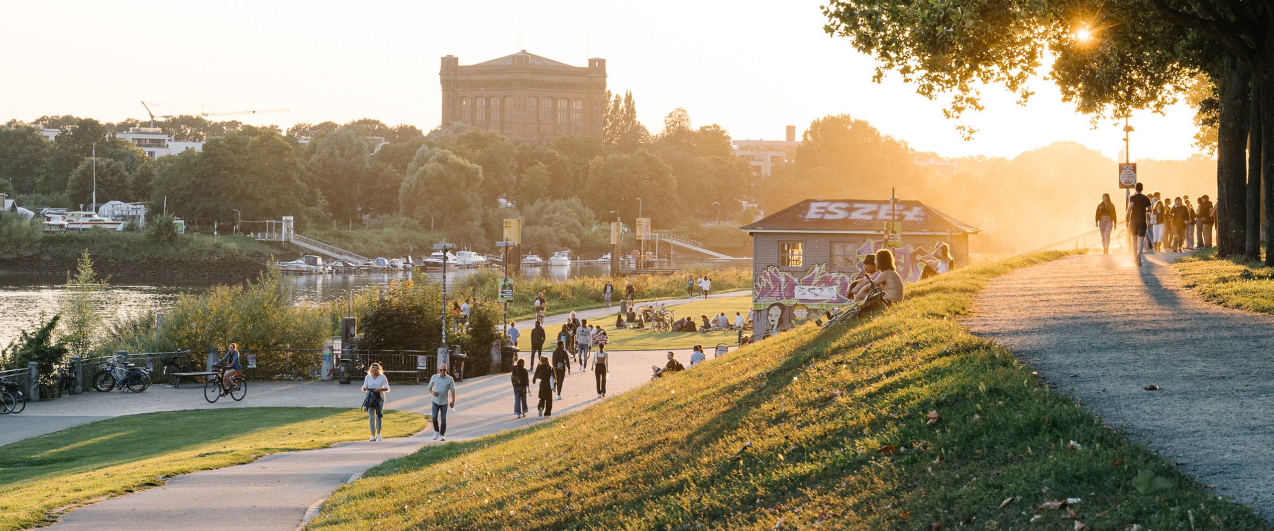 Bremen Osterdeich Sonnenuntergang