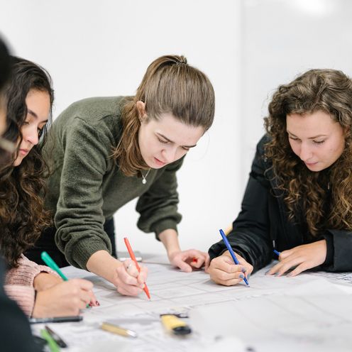 Studierende beim Workshop Urban Cities 2023