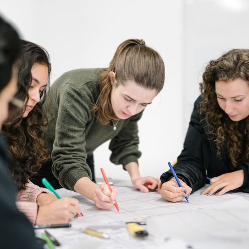 Studierende beim Workshop Urban Cities 2023