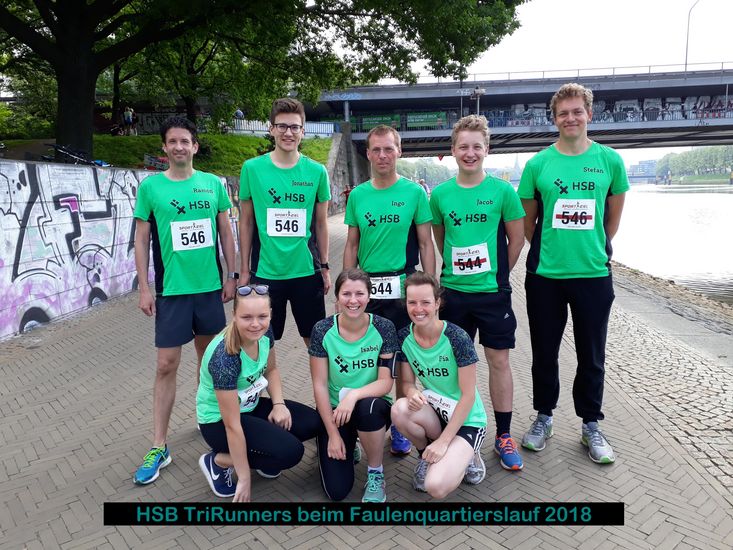 Gruppenbild der Läufer an der Weser.