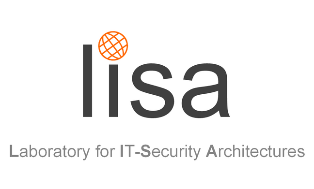 Logo vom Projekt, lisa, kleingeschrieben mit einer abstrakten Weltkugel als I-Punkt