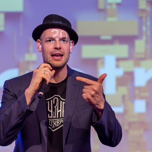 Portrait eines Poetryslammers.