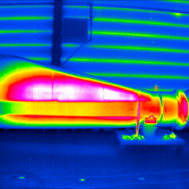 Thermografieaufnahme Windfl&uuml;gel